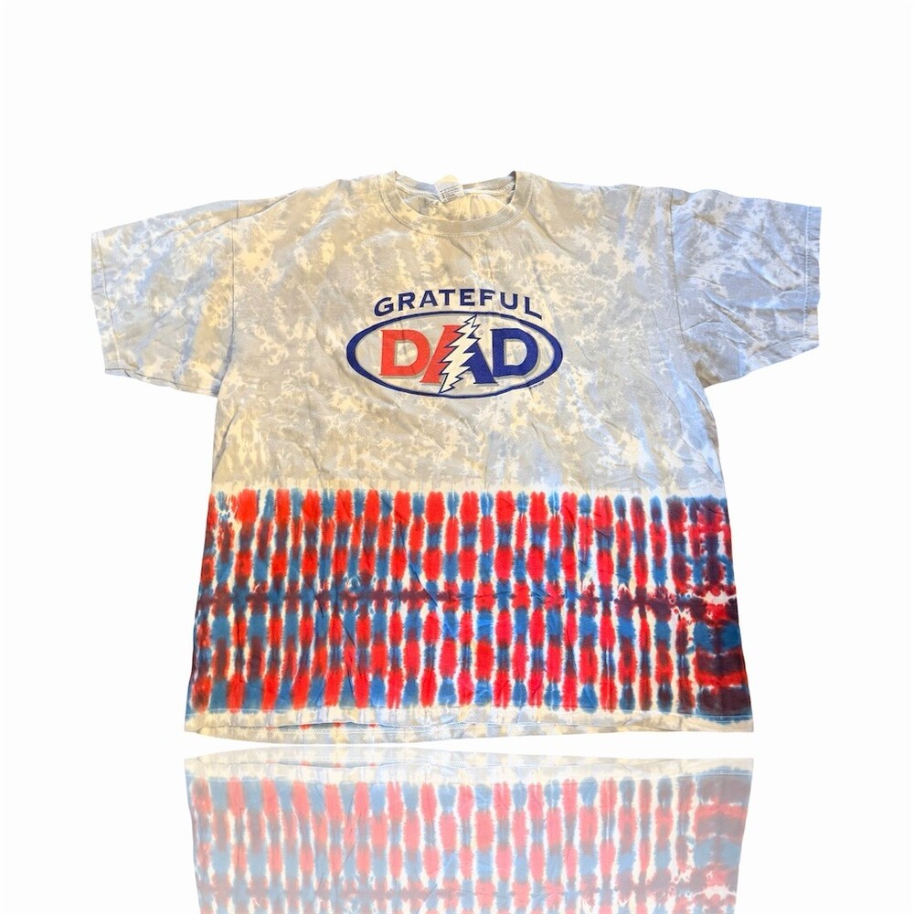Vintage 1999 Grateful Dead Grateful Dad Tie Dye Graphic T-Shirt 2XL